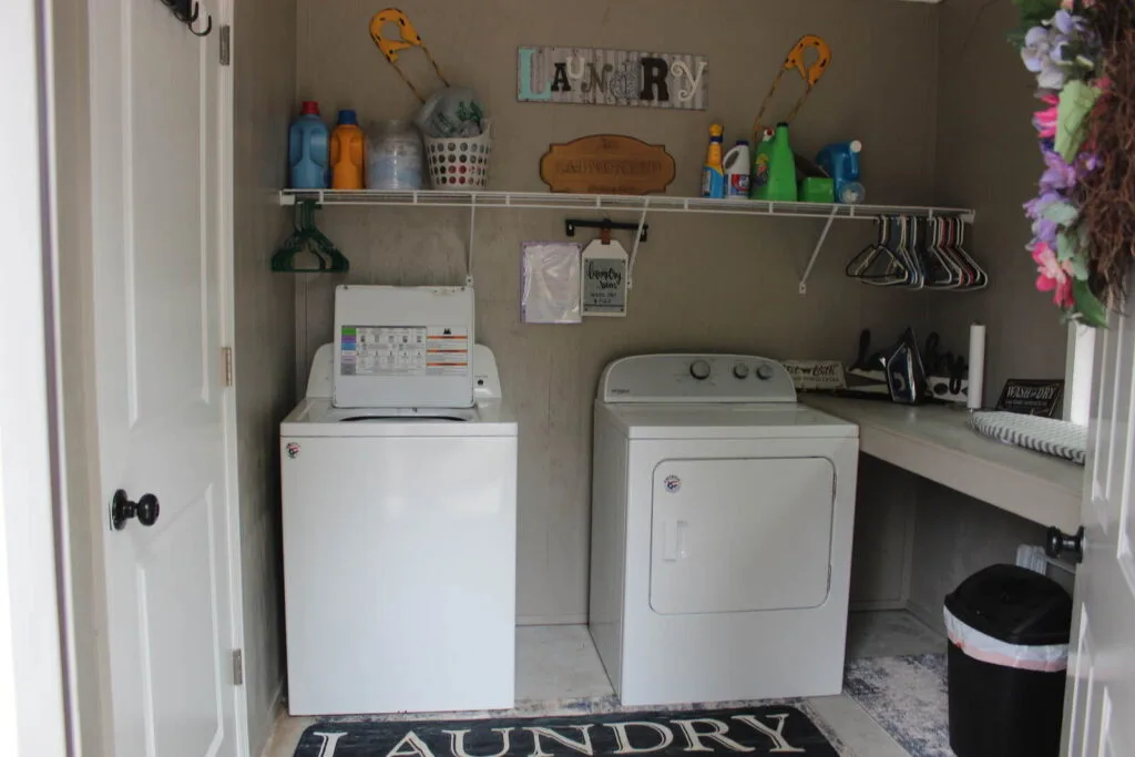 On-site laundry facility at Backwoods RV Park