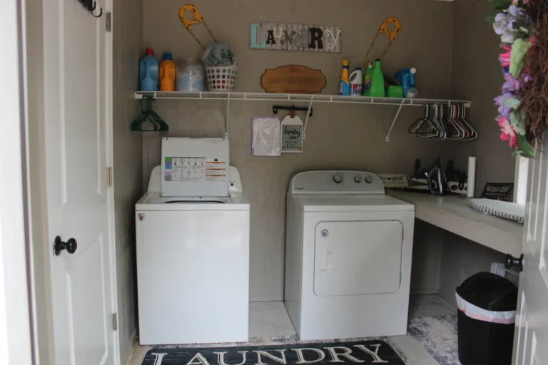 On-site laundry facility at Backwoods RV Park